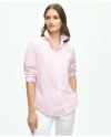 Brooks Brothers Classic Fit Stretch Supima Cotton Non-iron Bengal Stripe Dress Shirt In Pink