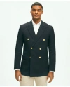 Brooks Brothers Classic Fit Stretch Wool Double-breasted 1818 Blazer In Navy