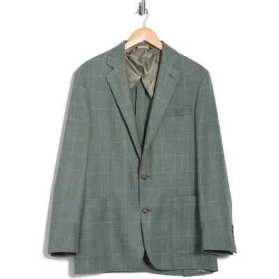 Brooks Brothers Classic Fit Windowpane Wool & Linen Hopsack Sport Coat