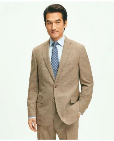 Brooks Brothers Classic Fit Wool Checked 1818 Suit In Brown