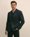 Brooks Brothers Classic Fit Wool Cotton Knit Check Sport Coat In Blue