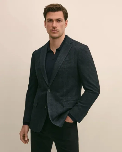 Brooks Brothers Classic Fit Wool Cotton Knit Check Sport Coat In Blue