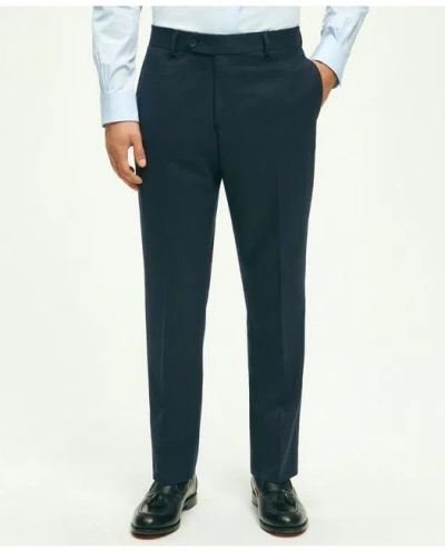 Brooks Brothers Classic Fit Wool Flannel Dress Pants In Navy