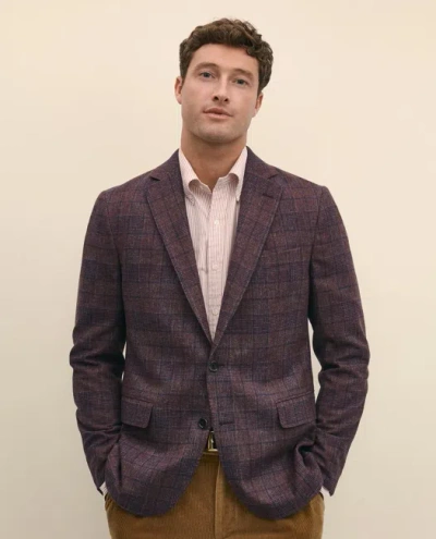 Brooks Brothers Classic Fit Wool Flannel Plaid Sport Coat In Brown
