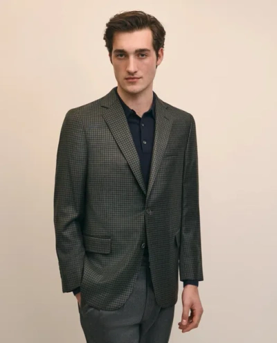 Brooks Brothers Classic Fit Wool Gingham Sport Coat In Green