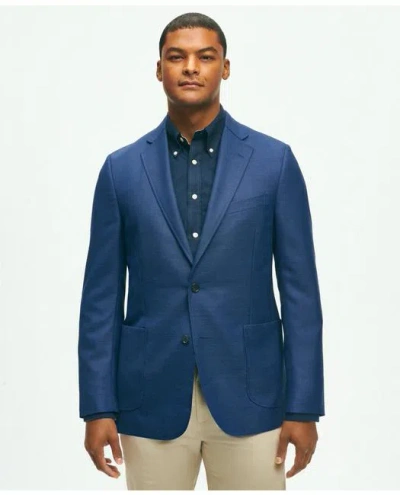Brooks Brothers Classic Fit Wool Hopsack Patch Pocket Sport Coat In Blue