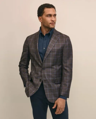 BROOKS BROTHERS CLASSIC FIT WOOL PLAID-GINGHAM SPORT COAT