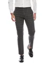 Brooks Brothers Classic Flat Front Wool-blend Trouser In Gray