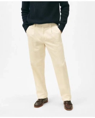 Brooks Brothers Classic Wide-wale Corduroy Pants In Natural