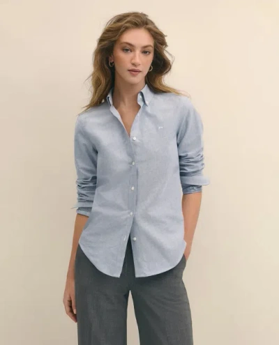 Brooks Brothers Classic-fit Cotton Oxford Shirt In Blue