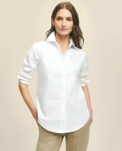 Brooks Brothers Classic-fit Cotton Oxford Shirt In White