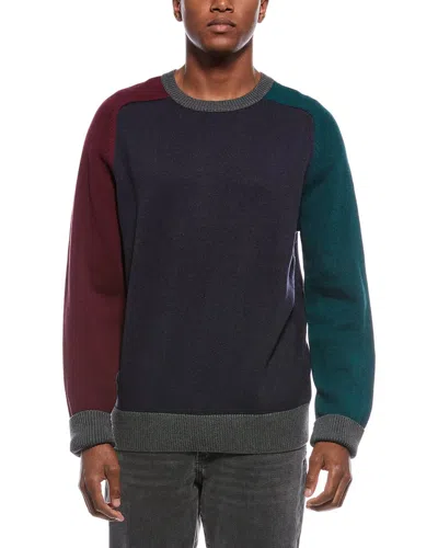 Brooks Brothers Color Block Crewneck Sweater In Multi