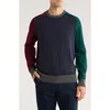 Brooks Brothers Colorblock Crewneck Sweatshirt In Multi