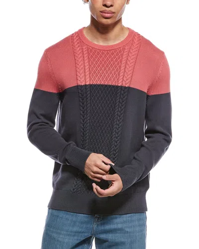 Brooks Brothers Colorblocked Crewneck Sweater In Multi