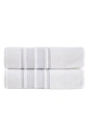Brooks Brothers Contrast Boarder 2-piece Towel Set In White