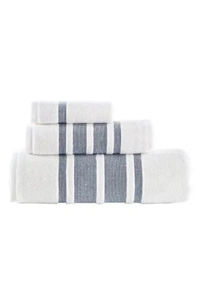 Brooks Brothers Contrast Boarder 3-piece Towel Set<br /> In Blue