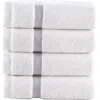 Brooks Brothers Contrast Border 4-piece Towel Set In Taupe