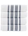 Brooks Brothers Contrast Border 4pc Hand Towels In Navy