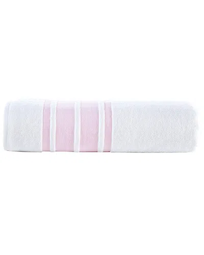 Brooks Brothers Contrast Border Bath Sheet In Pink