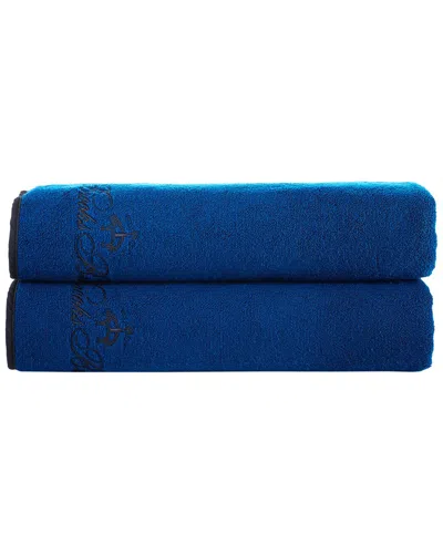 BROOKS BROTHERS BROOKS BROTHERS CONTRAST FRAME 2PC BATH SHEETS