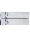 Brooks Brothers Contrast Frame 2pc Bath Sheets In Silver