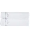 Brooks Brothers Contrast Frame 2pc Bath Sheets In White
