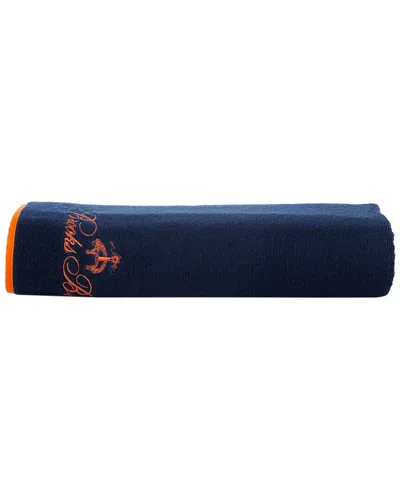 Brooks Brothers Contrast Frame Bath Sheet In Navy