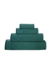 Brooks Brothers Contrast Frame Bath Towels In Green