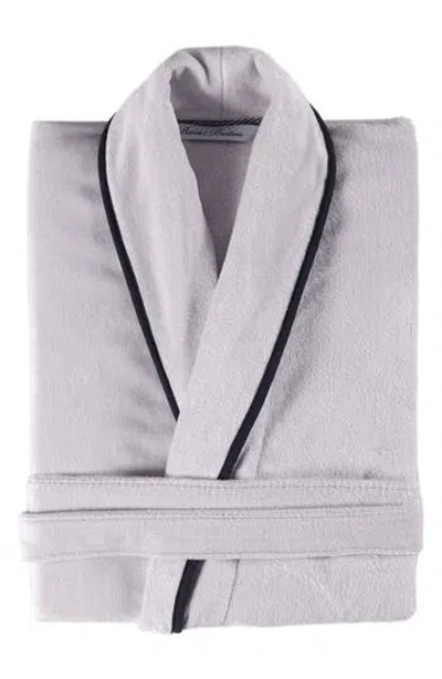 Brooks Brothers Contrast Frame Cotton Robe In White