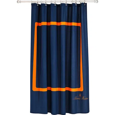 Brooks Brothers Contrast Frame Shower Curtain In Blue