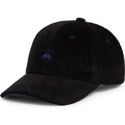 Brooks Brothers Corduroy Baseball Cap In Black