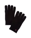 Brooks Brothers Core Rib Wool & Cashmere-blend Glover In Black