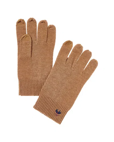 Brooks Brothers Core Rib Wool & Cashmere-blend Glover In Brown