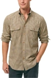 Brooks Brothers Flannel Button-down Shirt In Khakichk