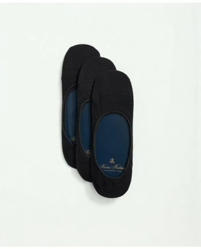 Brooks Brothers Cotton Blend 3-pack Loafer Socks In Black
