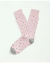 Brooks Brothers Cotton Blend Dot Socks In Light Pink