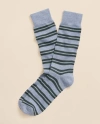 Brooks Brothers Cotton-blend Double-striped Socks In Blue