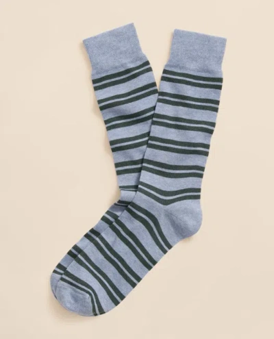 Brooks Brothers Cotton-blend Double-striped Socks In Blue