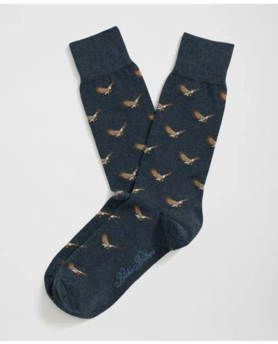 Brooks Brothers Cotton-blend Eagle Socks In Navy