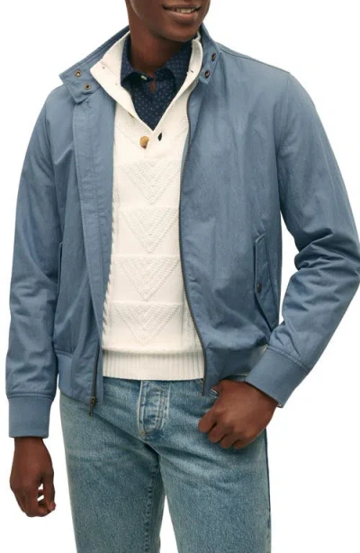 Brooks Brothers Cotton Blend Harrington Jacket In Blue Horizon