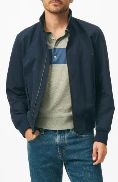 Brooks Brothers Cotton Blend Harrington Jacket In Navy Blazer