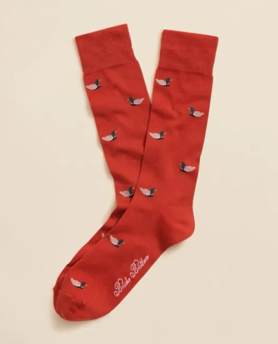 Brooks Brothers Cotton-blend Mallard Socks In Red