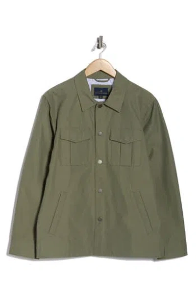 Brooks Brothers Cotton Blend Shirt Jacket In Green
