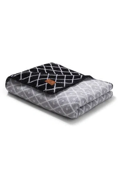 Brooks Brothers Cotton Blend Throw In Gray