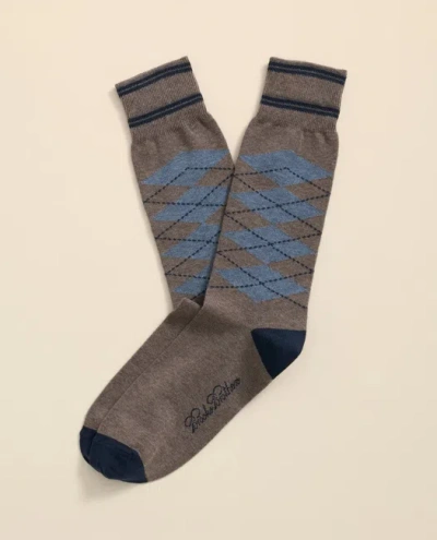 Brooks Brothers Cotton-blend Tipped Argyle Socks In Multi