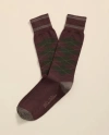 Brooks Brothers Cotton-blend Tipped Argyle Socks In Multi