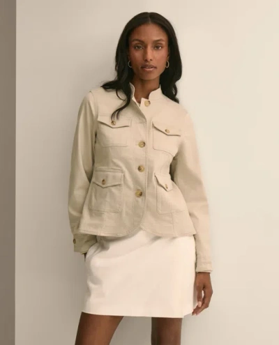 Brooks Brothers Cotton Blend Twill Jacket In Gray