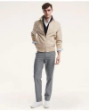 Brooks Brothers Cotton Bomber Jacket In Dark Beige