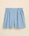 Brooks Brothers Cotton Broadcloth Bengal Striped Boxers In Blue