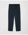 Brooks Brothers Cotton Broadcloth Black Watch Lounge Pants In Navy
